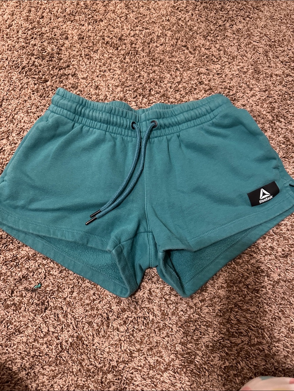 Reebok Women's Teal Elastic Waist Athletic Shorts